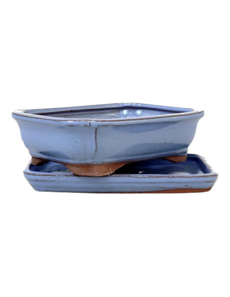 Vaso di Bonsai Rettangolare + Piatto 43*34*12 cm Viola - Yixing