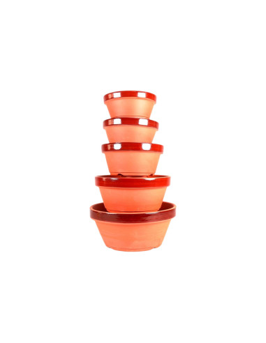 Vase für Bonsai Rund Terrakotta 10,5*5,3 cm Ohne Glasur - Japan