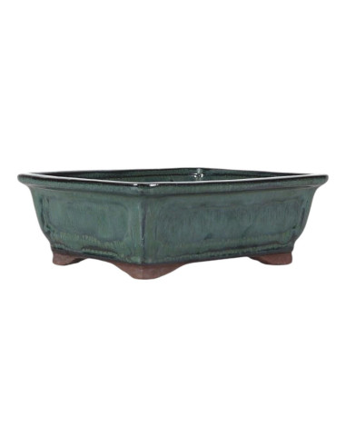 Vaso de Bonsai Rectangular 16*12,5*5,5 cm Verde - Yixing