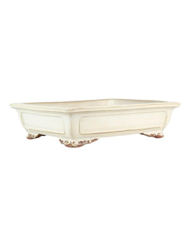 Maceta de Bonsái Rectangular 41,5*31*11 cm Crema - Yixing