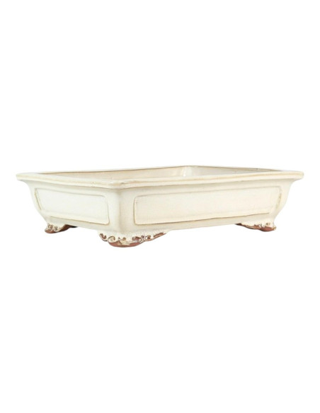 Maceta de Bonsái Rectangular 41,5*31*11 cm Crema - Yixing