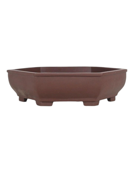 Vaso di Bonsai Esagonale 29,5*26*7,5 cm Senza Smalto - Yixing