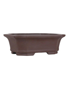 Rechteckiger Bonsai-Topf 17,5*13*6 cm ohne Glasur - Yixing 2