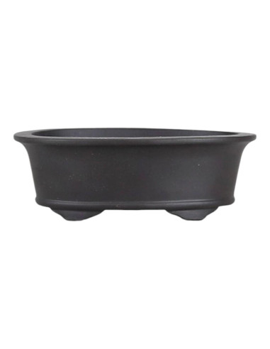 Vaso da Bonsai Ovale 22*15*7,5 cm con Disegni Senza Smalto - Yixing