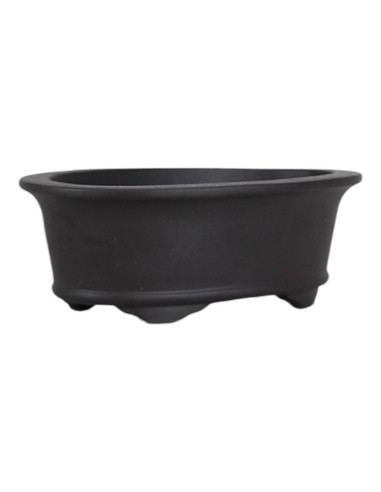 Vaso da Bonsai Ovale 22*15*7,5 cm con Disegni Senza Smalto - Yixing
