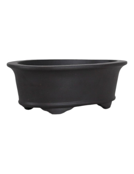 Vaso da Bonsai Ovale 22*15*7,5 cm con Disegni Senza Smalto - Yixing