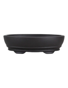 Pot of Bonsai Oval 19.5*13.5*5.5 cm with Designs Without Glazed - Yixing 2