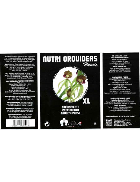 Nutri Orquídeas Humic Crescimento XL - Fertilizante - 1 Lt