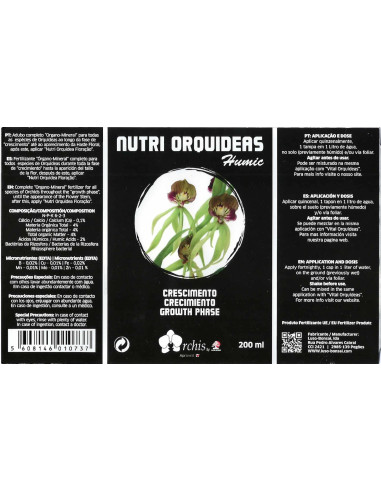 Nutri Orquídeas Humic Crescimento - Adubo - 200 ml