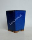 Vaso quadrado Cascata 13,5x13,5x18,5 cm Azul