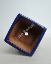 Vaso quadrado Cascata 13,5x13,5x18,5 cm Azul