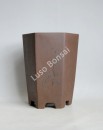 Vaso hex/cascata 19.5x19.5x28.5 cm SE Escuro
