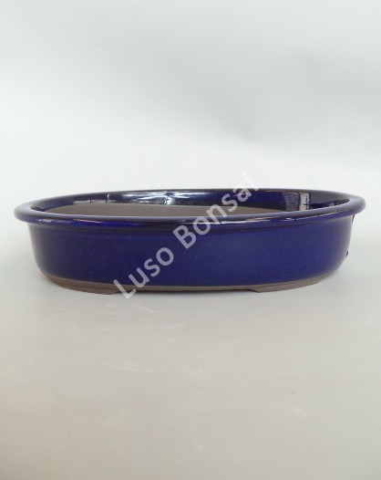 Vaso Oval 34x26x6 cm Azul