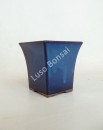 Vaso Cascata Quadrado 16x16x12,5cm Azul