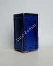 Vaso quadrado Cascata 9x9x16.5 cm Azul