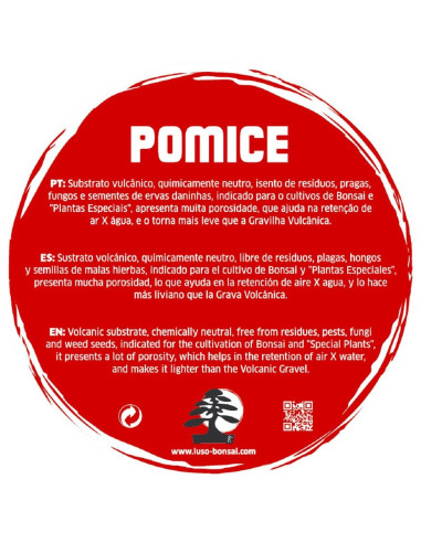 Pomice - Substrato de Bonsai - 1,5 Lt