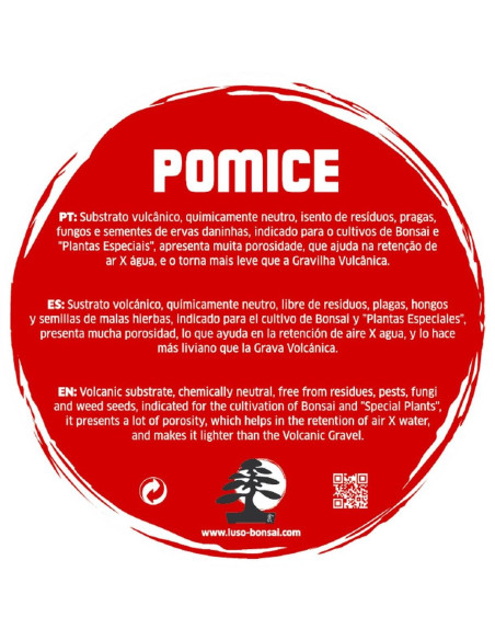 Pomice - Substrato de Bonsai - 1,5 Lt