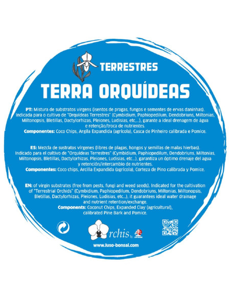 Terra Orquídeas Terrestres XL - Substrato - 7,5 Lt - Pack 6 Unid