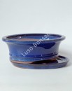 Vaso Oval + Prato 15,5*12*4,5 cm Azul