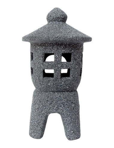 Kleine Keramiklaterne - Granit - 22*13*13 cm