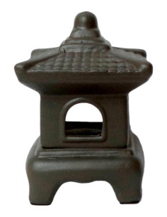 Mini lanterne en céramique - Gris - 16*11*11 cm
