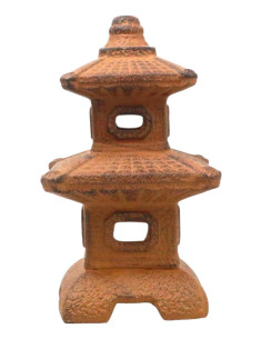 Kleiner Keramik-Pagode - Kastanienbraun - 25*14*14 cm