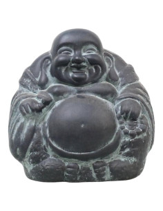 Bouddha Céramique Moyen "Happy" - Noir - 21*20*14 cm