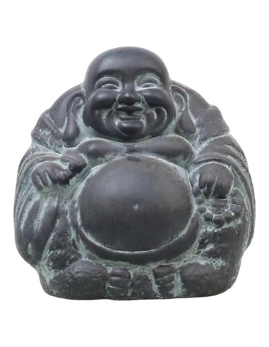 Bouddha Céramique Moyen "Happy" - Noir - 21*20*14 cm