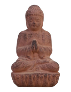 Buddha Ceramico Mini "In Preghiera" - Castano - 18*11*7 cm