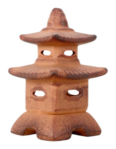 Pagoda in Ceramica Mini - Castagno - 15*8*8 cm 2