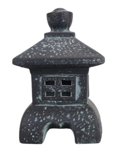 Lanterna de Cerâmica Média - Preta - 28*18*18 cm