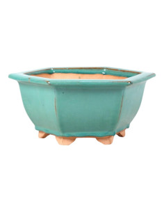 Vaso de Bonsai Hexagonal 34*30*15 cm Verde – Yixing