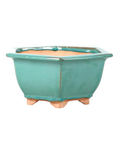 Vaso de Bonsai Hexagonal 34*30*15 cm Verde – Yixing 2
