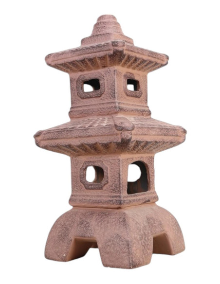 Pagode Cerâmico XL - Castanho - 50*19*19 cm