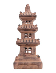 Pagoda Triple Cerámico XL - Castaño - 50*19*19 cm