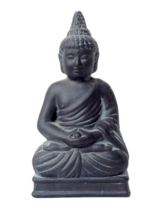 Petit Bouddha en Céramique "Assis" - Noir - 25*13*9 cm