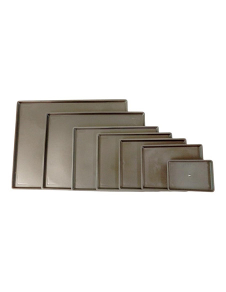 Plat en Plastique Rectangulaire 21*15*2 cm Noir - Japon