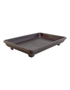 Piatto di plastica rettangolare 24*18*2 cm nero - Giappone 2