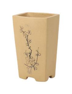 Pot de Bonsai Cascade 8,5*7,5*13 cm avec Dessins Sans Émail – Yixing 2