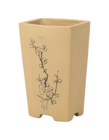Vaso da Bonsai Cascata 8,5*7,5*13 cm con Disegni Senza Smalto – Yixing