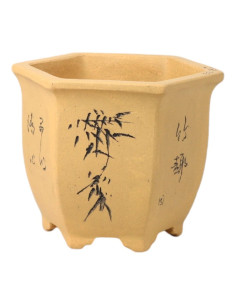 Vaso da Bonsai Cascata 12*10*11 cm con Disegni Senza Smalto – Yixing