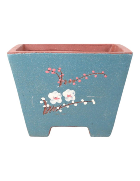 Vaso di Bonsai Quadrato 28*19 cm con Disegni Senza Smalto – Yixing