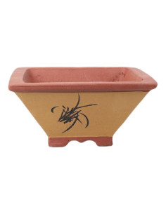 Maceta de Bonsai Cuadrado 30*14 cm c/ Dibujos Sin Esmalte - Yxing