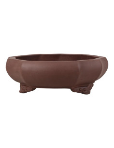 Vaso di Bonsai Esagonale 39*39*13 cm Senza Smalto - Yixing
