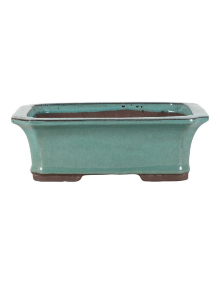Vaso de Bonsai Retangular 28*23*9 cm Verde - Yixing