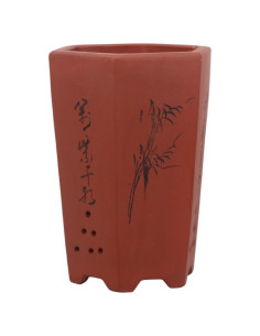 Vaso da Bonsai Cascata 15*14*21 cm con Disegni Senza Smalto – Yixing 2