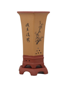 Vase de Bonsai Cascade + Plat 20*17*30 cm c/ Desenhos Sans Émaillé – Yixing 2