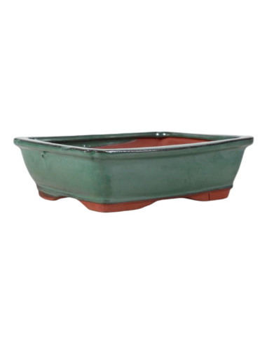 Vaso de Bonsai Rectangular 21,5*15,5*7 cm Verde - Yixing