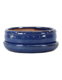 Maceta de Bonsái Redonda + Plato 31*9 cm Azul - Yixing