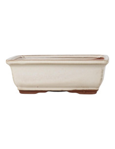 Vaso de Bonsai Rectangular 18,5*13,5*6 cm Creme - Yixing